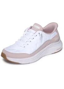 Slip-On Sneaker Skechers "Contour Foam - Cozy Fit", Damen, Gr. 35, wei&szlig;, lavendel, Lederimitat, Textil, Schuhe, Slipper mit Handsfree Slip-ins und gestepptem Cozy FitTM-Mesh