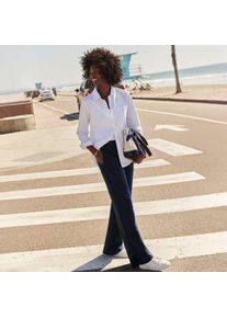 LANDS' END Straight Fit Freizeithose SPORT KNIT, Damen,  Blau, Baumwolle, by Lands' End