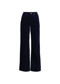LANDS' END Breitcord-Hose High Waist mit weitem Bein, Damen,  Blau, Elasthan/Baumwoll-Mischung, by Lands' End