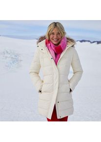 LANDS' END Daunenmantel mit Kapuze, Damen,  Wei&szlig;, Polyester, by Lands' End