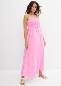 bonprix Tr&auml;gerkleid aus reiner Bio-Baumwolle, rosa, Gr.38, S&uuml;&szlig;es Maxi Webkleid, aus 100% Baumwolle