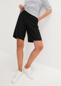 bonprix Bermuda aus Leinen-Viskose Mischung, schwarz, Gr.52, Moderne Shorts aus Leinenmix mit Bequembund und seitlichen Eingriffstaschen, aus Leinen,Viskose
