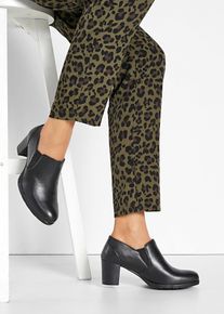 bonprix Hochfrontpumps aus Leder, schwarz, Gr.36, Klassischer Hochfrontpumps aus Leder mit Elastikeinsatz, aus Glattleder