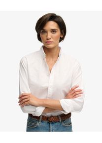 Superdry Damen Oxford Hemd mit Button-down-kragen in Schmaler Passform White - Gr&ouml;&szlig;e: 36 2102824000429KKJ030