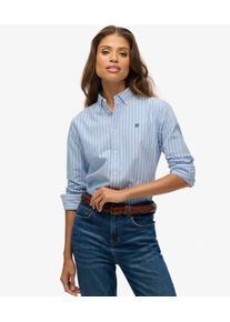Superdry Damen Oxford Hemd mit Button-down-kragen in Schmaler Passform Blue - Gr&ouml;&szlig;e: 44 2102824000429D9J025