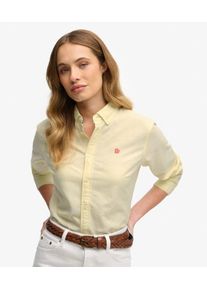 Superdry Damen Oxford Hemd mit Button-down-kragen in Schmaler Passform Yellow - Gr&ouml;&szlig;e: 38 2102824000429QUD017