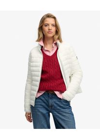 Superdry Damen Gesticktes Logo Fuji Lite Steppjacke, Creme - Gr&ouml;&szlig;e: 40 208221850066371D019