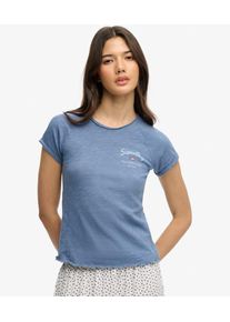 Superdry Damen Athletic Essentials Slub Grafik-t-shirt Light Blue - Gr&ouml;&szlig;e: 36 21024215024185AW030