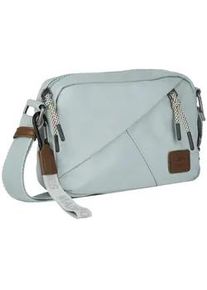 Handtasche Camel Active "Aurum", Damen, Gr. B/H/T: 23cm x 15cm x 5cm, hellblau, Polyester, beschichtet, clean, unifarben mit Farbeins&auml;tzen, Taschen Handtasche, aus recyceltem Polyester in Nylonstruktur, leicht & mit feinen Details