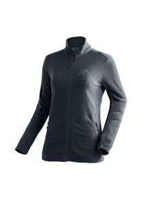 Fleecejacke Maier Sports "Denise Jacket W", Damen, Gr. 36, grau, 100% Polyester, hoch geschlossener Ausschnitt, Jacken Fleecejacke, Damen Midlayer, atmungsaktiv schnelltrocknend, Full-Zip, Regular fit