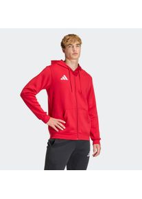 Kapuzensweatshirt adidas Performance "ENTRADA26", Herren, Gr. M, team power rot 2, wei&szlig;, Obermaterial: 70% Baumwolle, 30% Polyester, angesetztes B&uuml;ndchen, Sweatshirts Kapuzensweatshirt
