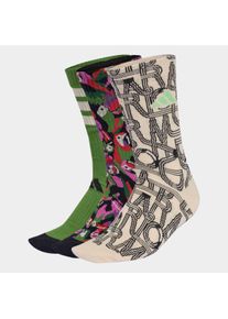 Funktionssocken adidas Performance "ADIDAS FARM 3PP", Damen, Gr. XL (46/48), crystal linen, schwarz, crew gr&uuml;n, Obermaterial: 57% Baumwolle, 37% Polyester, 5% Elasthan, 1% Polyamid, Socken Funktionssocken, f&uuml;r Erwachsene, urbanes Basketballplatz-Design