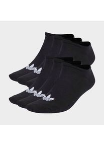 Sportsocken adidas originals "TREFOIL LINER, 6 PAAR", Herren, Gr. M (40/42), schwarz, Obermaterial: 73% Baumwolle, 24% Polyester, 2% Elasthan, 1% sonstige Fasern, Socken Sportsocken, f&uuml;r sportive Aktivit&auml;ten und Laufen, 6er Packung, mit Logodruck