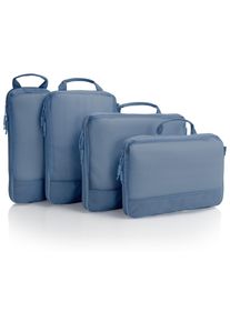 Kofferorganizer Heys "Ecotex Compression Packing Cube", Herren, Gr. B/H/T: 35,6cm x 29,2cm x 12,7cm, blau (blau ocean), Nylon, unifarben, Taschen Kofferorganizer, komprimierbare Packw&uuml;rfel, Packtaschen, Organizer f&uuml;r Koffer