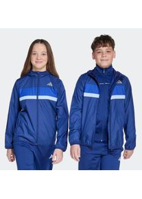 Windbreaker adidas Sportswear "TIBERIO KINDER", Damen, Gr. 152, blau (dunkelblau, royal blau, glow blau), Obermaterial: 100% Polyester, normal, Jacken Windbreaker