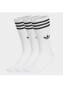 Sportsocken adidas originals "3-STREIFEN HIGH CREW, 3 PAAR", Herren, Gr. S (37/39), wei&szlig; (wei&szlig;, wei&szlig;, wei&szlig;), Obermaterial: 51% Baumwolle, 46% Polyester, 2% Elasthan, 1% sonstige Fasern, Socken Sportsocken, f&uuml;r verschiedene Aktivit&auml;ten, wadenlange Passform
