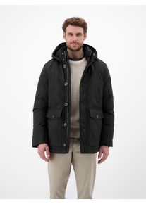 Wintermantel Lerros "Herren Wintermantel mit Kapuze", Herren, Gr. XL, schwarz, 100% Polyester, M&auml;ntel Wintermantel