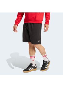 Shorts adidas originals "TREFOIL ESSENTIALS 7 INCH FLEECE", Herren, Gr. S, N-Gr, schwarz, normal, gr., Obermaterial: 82% Baumwolle, 18% Polyester, Hosen Shorts, sportlicher Stil, f&uuml;r vielseitige Alltagsaktivit&auml;ten