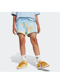 Shorts adidas originals "KIDS", Damen, Gr. 140, N-Gr, clear sky, multicolor,, Obermaterial: 70% Baumwolle, 30% Polyester, Hosen Shorts, sportlicher Stil mit 80s-Vibes, 3-Streifen an den Seiten