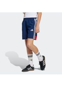 Trainingsshorts adidas Performance "TIRO 25 ESSENTIALS WOVEN KIDS", Damen, Gr. 164, N-Gr, blau (team navy blau, rot,), Obermaterial: 100% Polyester, Hosen Trainingsshorts