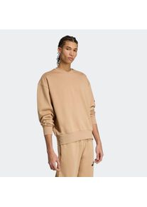 Sweatshirt adidas Sportswear "ESSENTIALS LOOSE FIT 3-STREIFEN LOGO", Herren, Gr. XL, warm sandstone, schwarz, Obermaterial: 55% Baumwolle, 36% Polyester, 9% Viskose, Rundhals, angesetztes B&uuml;ndchen, Sweatshirts Sweatshirt