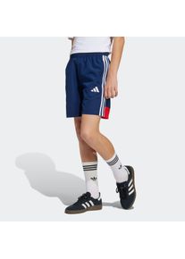 Trainingsshorts adidas Performance "TIRO 25 ESSENTIALS WOVEN KIDS", Damen, Gr. 152, N-Gr, blau (team navy blau, rot,), Obermaterial: 100% Polyester, Hosen Trainingsshorts