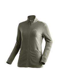 Fleecejacke Maier Sports "Denise Jacket W", Damen, Gr. 42, moosgr&uuml;n, 100% Polyester, hoch geschlossener Ausschnitt, Jacken Fleecejacke, Damen Midlayer, atmungsaktiv schnelltrocknend, Full-Zip, Regular fit