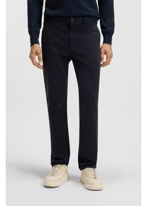 Chinohose BOSS Orange "slim", Herren, Gr. 32, L&auml;nge 34, blau (404_schwarz_blau), Web, Obermaterial: 97% Baumwolle, 3% Elasthan, unifarben, slim fit kn&ouml;chellang, Hosen Chinohose, mit Ges&auml;&szlig;taschen