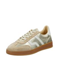 Sneaker Gant "Cuzima", Damen, Gr. 36, goldfarben, Leder, Veloursleder, metallic, Schuhe Sneaker, Retro Sneaker, Schn&uuml;rschuh im Metallic Look