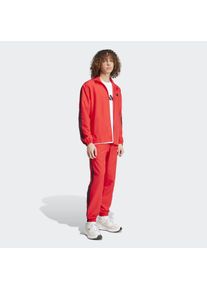 Trainingsanzug adidas Sportswear "3-STREIFEN WOVEN", Herren, Gr. S, rot (pure ruby), Obermaterial: 100% Polyester, Sportanz&uuml;ge Trainingsanzug, zweiteiliges Set, aus Polyester, mit durchgehendem Rei&szlig;verschluss