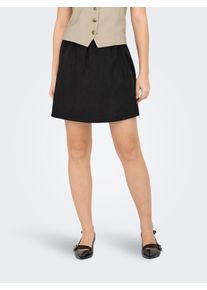 Minirock Only "ONLRITA FAUX SUEDE SKATER SKIRT OTW ZL", Damen, Gr. L (40), schwarz, Web, Obermaterial: 92% Polyester, 8% Elasthan, unifarben, kurz, R&ouml;cke Minirock