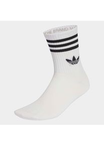 Sportsocken adidas originals "3-STREIFEN CREW 10ER-PACK", Damen, Gr. XL (46/48), wei&szlig;, Obermaterial: 49% Baumwolle, 48% Polyester, 2% Elasthan, 1% Polyamid, Socken Sportsocken