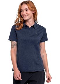 Sch&ouml;ffel Poloshirt SCH&Ouml;FFEL "CIRC Polo Shirt Tauron L", Damen, Gr. 46, blau (navy blazer), Obermaterial: 100% Polyester, normal, Shirts Poloshirt, sportliche Passform, kurze &Auml;rmell&auml;nge, schnelltrocknend