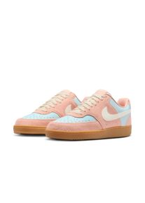 Sneaker Nike Sportswear "W COURT VISION LOW", Damen, Gr. 38, arctic orange, pale ivory, glacier blau, Leder, Synthetik, Schuhe Sneaker