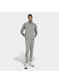 Trainingsanzug adidas Sportswear "STADIUM 3-STREIFEN", Herren, Gr. L, ch solid grau, grau six, Obermaterial: 100% Polyester, Sportanz&uuml;ge Trainingsanzug, zweiteiliges Set aus Jacke und Hose, aus leichtem Polyester