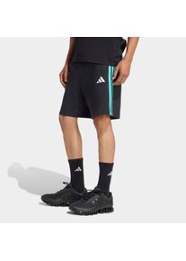 Shorts adidas Performance "MERCEDES - AMG PETRONAS FORMEL 1 TEAM DNA", Herren, Gr. 3XL, N-Gr, schwarz, semi mint rush, normal, gr., Obermaterial: 55% Baumwolle, 36% Polyester, 9% Viskose, Hosen Shorts