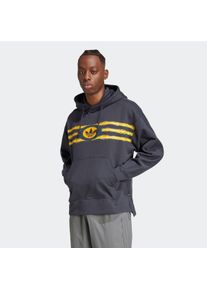 Kapuzensweatshirt adidas originals "adidas originals 90S FLEECE HOODIE", Herren, Gr. S, grau (night grau), Obermaterial: 100% Baumwolle, angesetztes B&uuml;ndchen, Sweatshirts Kapuzensweatshirt