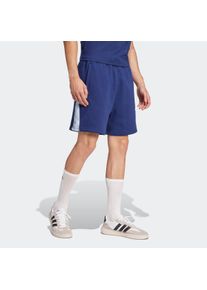 Shorts adidas Sportswear "SEASONAL ESSENTIALS COLORBLOCK", Herren, Gr. XL, N-Gr, blau (dunkelblau, normal, gr.), Obermaterial: 55% Baumwolle, 36% Polyester, 9% Viskose, Hosen Shorts