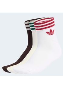 Sportsocken adidas originals "3-STREIFEN ANKLE, 3 PAAR", Herren, Gr. XL (46/48), sanftes wei&szlig;, aurora coffee, wei&szlig;, Obermaterial: 78% Baumwolle, 19% Polyester, 2% Elasthan, 1% Polyamid, Socken Sportsocken, f&uuml;r vielseitige Aktivit&auml;ten, kn&ouml;chellang