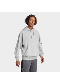 Kapuzensweatshirt adidas Sportswear "ESSENTIALS LOOSE-FIT 3-STREIFEN LOGO FRENCH TERRY HOODIE", Herren, Gr. M, grau (medium grau heather, schwarz), Obermaterial: 55% Baumwolle, 36% Polyester, 9% Viskose, angesetztes B&uuml;ndchen, Sweatshirts Kapuzensweatshirt