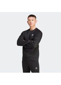 Sweatshirt adidas originals "TREFOIL ESSENTIALS", Herren, Gr. M, schwarz, Obermaterial: 70% Baumwolle, 30% Polyester, normal, Rundhals, angesetztes B&uuml;ndchen, Sweatshirts Sweatshirt, Essentials Pullover, weiche Innenseite