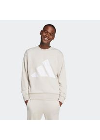 Sweatshirt adidas Sportswear "ESSENTIALS BIG LOGO FRENCH TERRY", Herren, Gr. S, grau (wonder aluminium, wei&szlig;), Obermaterial: 55% Baumwolle, 36% Polyester, 9% Viskose, Rundhals, angesetztes B&uuml;ndchen, Sweatshirts Sweatshirt