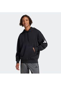 Kapuzensweatshirt adidas Sportswear "ESSENTIALS LOOSE-FIT 3-STREIFEN LOGO FRENCH TERRY HOODIE", Herren, Gr. L, schwarz-wei&szlig; (schwarz, wei&szlig;), Obermaterial: 55% Baumwolle, 36% Polyester, 9% Viskose, angesetztes B&uuml;ndchen, Sweatshirts Kapuzensweatshirt