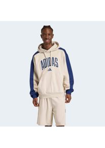 Kapuzensweatshirt adidas Sportswear "COLLEGIATE FLEECE HOODIE", Herren, Gr. S, wonder alumina, dunkelblau, Obermaterial: 70% Baumwolle, 30% Polyester, angesetztes B&uuml;ndchen, Sweatshirts Kapuzensweatshirt