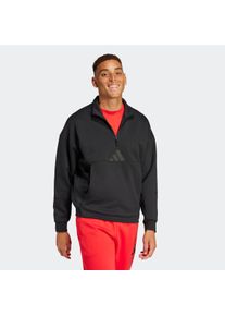 Sweatshirt adidas Sportswear "ADIDAS Z.N.E. QUARTER-ZIP", Herren, Gr. S, schwarz, Obermaterial: 57% Polyester, 43% Baumwolle, angesetztes B&uuml;ndchen, Sweatshirts Sweatshirt
