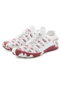 Aquaschuh Venice Beach "Badeschuh, Slipper, Wasserschuh, Badelatsche, Badeschlappe", Damen, Gr. 44, wei&szlig; (wei&szlig;, bordeaux), Obermaterial: 100% Textilmaterial. Decksohle: 100% Textilmaterial. Futter: 100% Textilmaterial. Laufsohle: 100% Synthetik, mehrfarbig, Schuhe Aquaschuh, mit elastischen B&auml;ndern f&uuml;r schnelles Reinschl&uuml;pfen, Unisex VEGAN