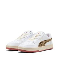 Sneaker Puma "CAVEN 2.0 ANIMAL FLAIR", Damen, Gr. 38, Puma wei&szlig;, toasted almond, exotic rot, Synthetik, Schuhe Sneaker, mit Leo-Print