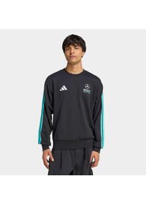 Sweatshirt adidas Performance "MERCEDES - AMG PETRONAS FORMULA 1 TEAM DNA SWEAT", Herren, Gr. L, schwarz, semi mint rush, Obermaterial: 55% Baumwolle, 36% Polyester, 9% Viskose, Rundhals, angesetztes B&uuml;ndchen, Sweatshirts Sweatshirt