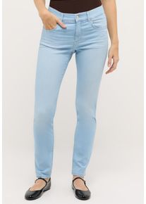 Straight-Jeans Angels "CICI", Damen, Gr. 46, L&auml;nge 30, blau (bleach blau), Web, Obermaterial: 89% Baumwolle, 8% Polyester, 3% Elasthan, slim fit normal, Jeans Straight-Jeans, in Slim Fit-Passform