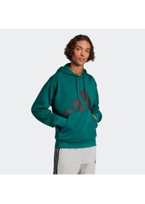 Kapuzensweatshirt adidas Sportswear "ESSENTIALS BIG LOGO FRENCH TERRY HOODIE", Herren, Gr. M, gr&uuml;n (collegiate gr&uuml;n, schwarz), Obermaterial: 55% Baumwolle, 36% Polyester, 9% Viskose, angesetztes B&uuml;ndchen, Sweatshirts Kapuzensweatshirt